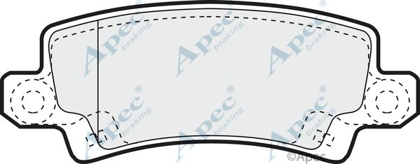 APEC BRAKING Piduriklotsi komplekt,ketaspidur PAD1243